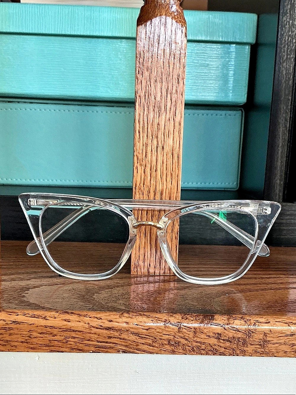 Clear & Gold Eyeglasses